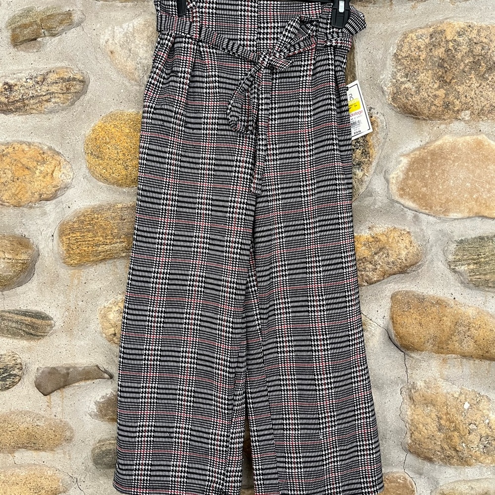 Plaid High-Waisted Women's Pants